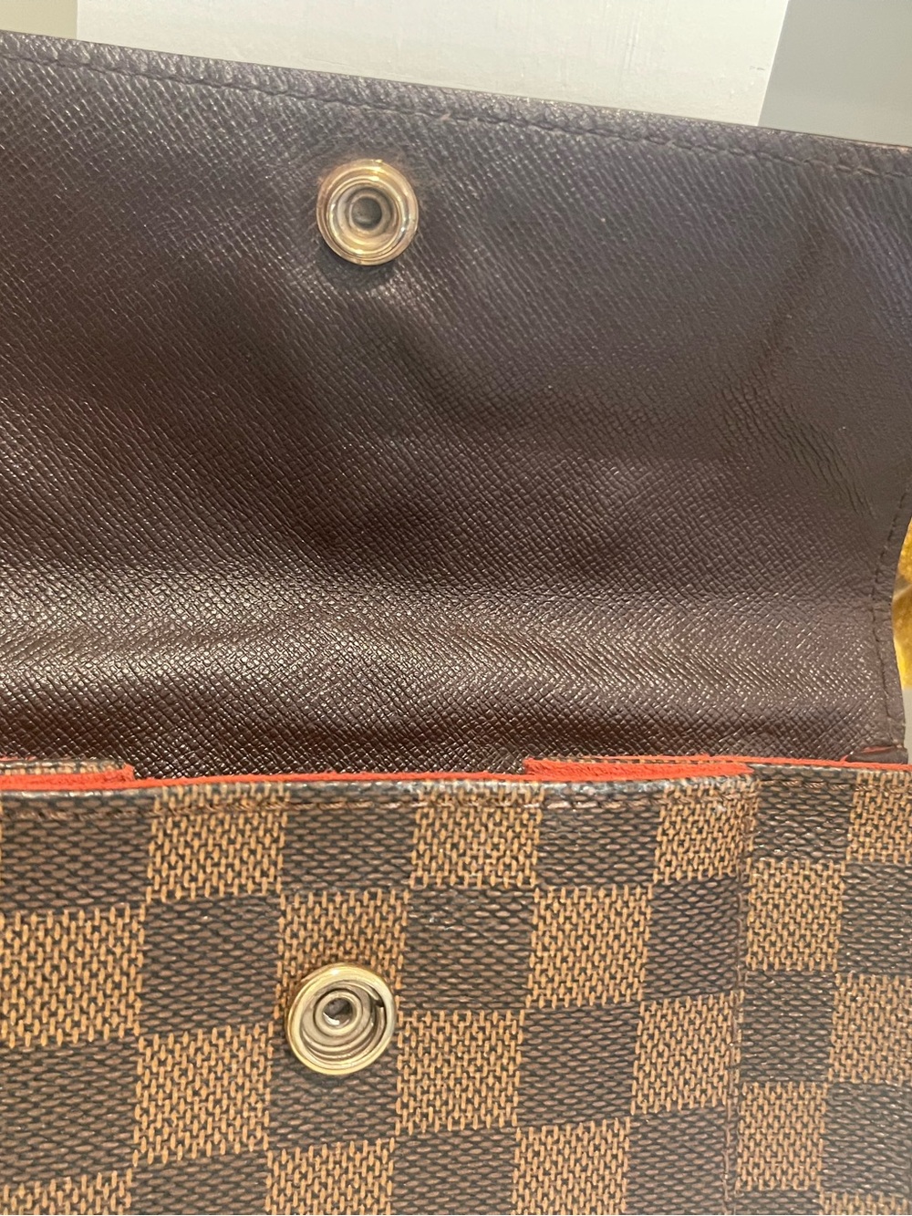 Authentic Vintage Louis Vuitton Damier Ebene Brown Crossbody Gold Hardware Snap - Picture 5 of 16